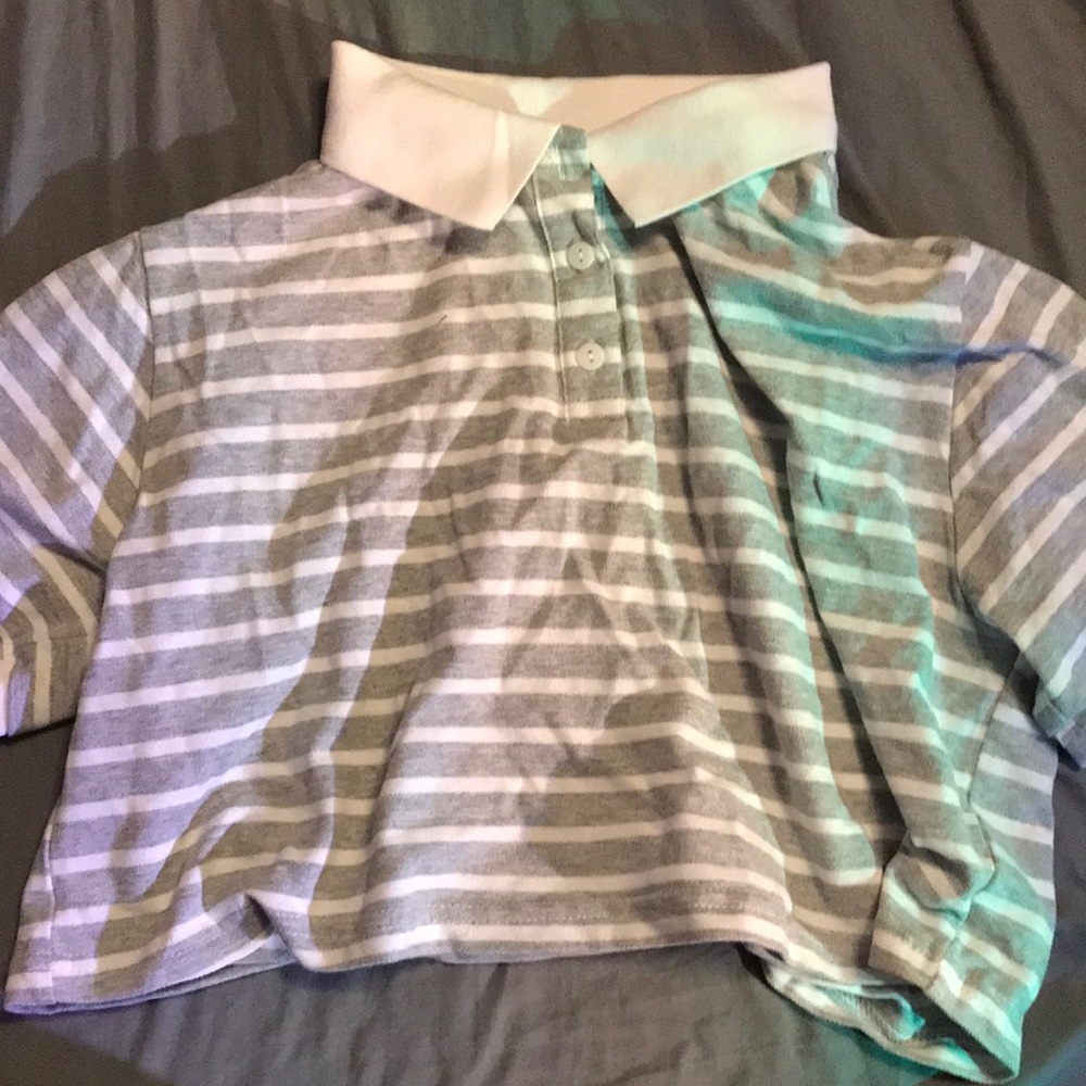 BUNDLE!!! TWO cropped polo shirts!
